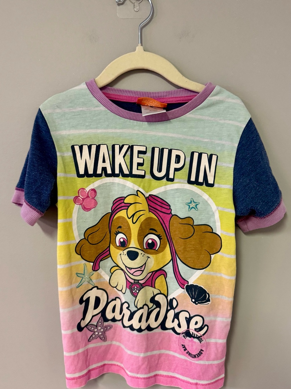 Nickelodeon Pink, Green & Navy 'Wake Up in Paradise' Paw Patrol Tee